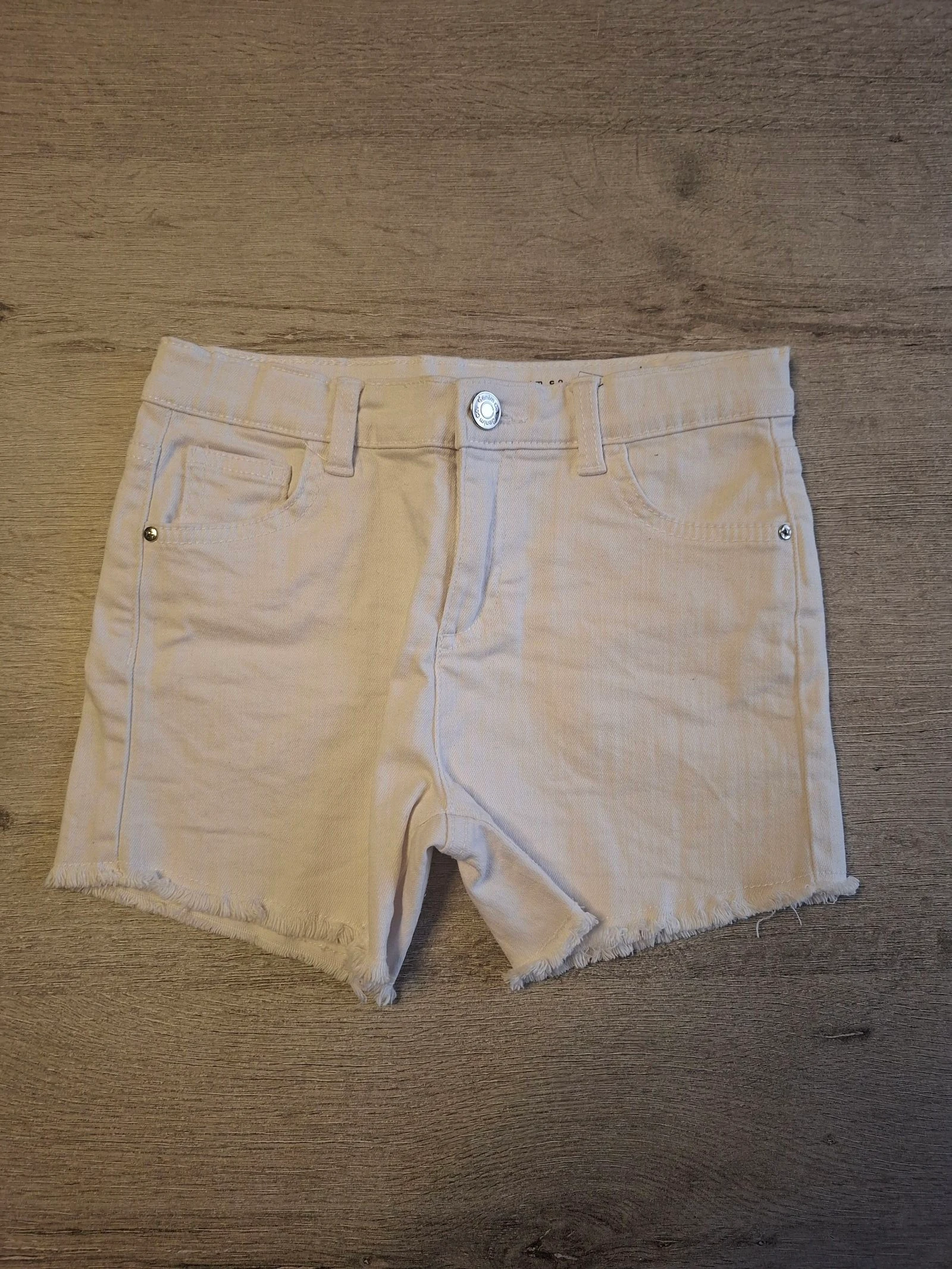 🌷F3-43🌷Witte denim short voor meisjes – Lengte 122 cm (6-7 jaar) | Elegantie & frisheid voor de zomer🌷 – photo 2
